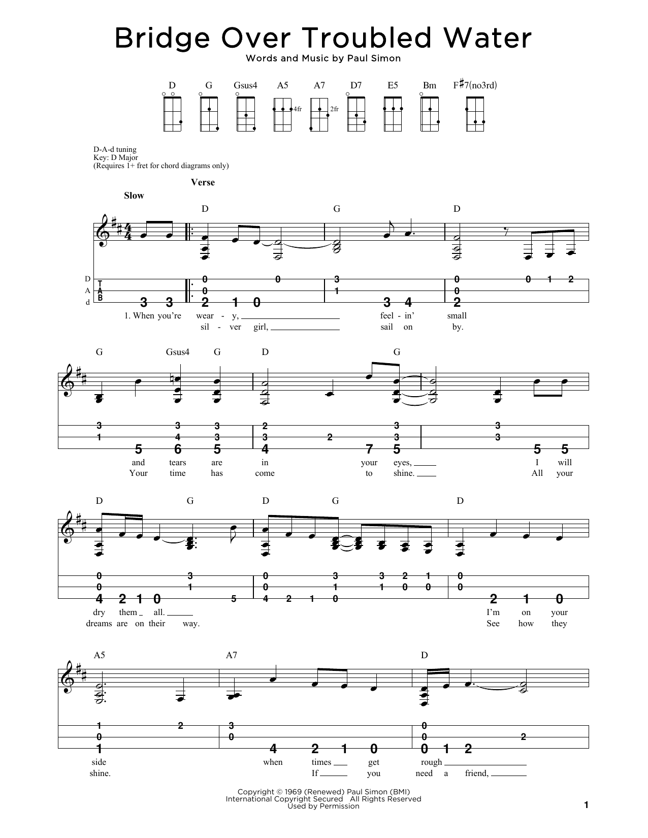 Simon & Garfunkel Bridge Over Troubled Water (arr. Steven B. Eulberg) sheet music notes and chords. Download Printable PDF.