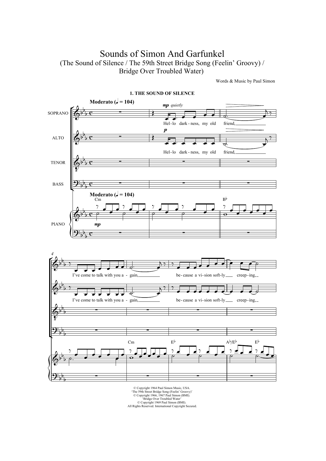 Simon & Garfunkel Sounds Of Simon & Garfunkel sheet music notes and chords. Download Printable PDF.