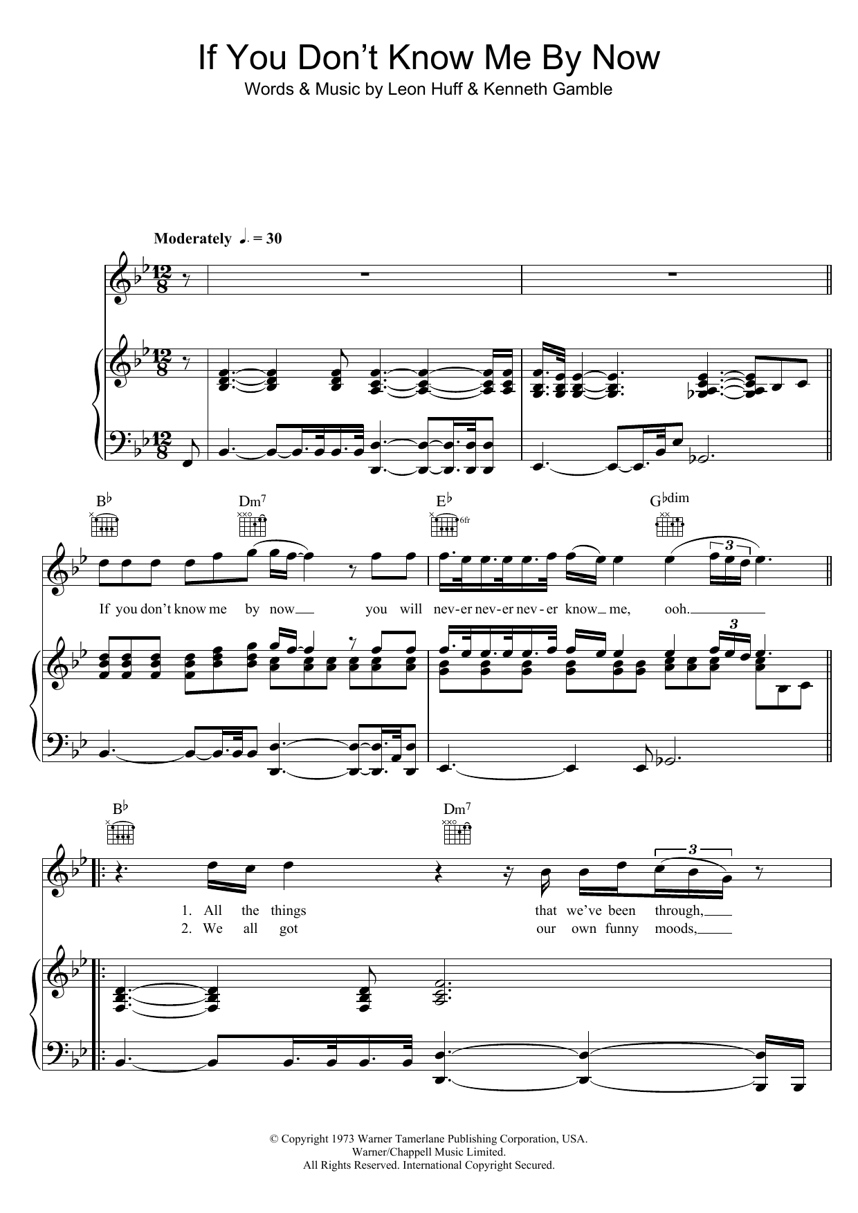 Simply Red If You Don't Know Me By Now sheet music notes and chords. Download Printable PDF.