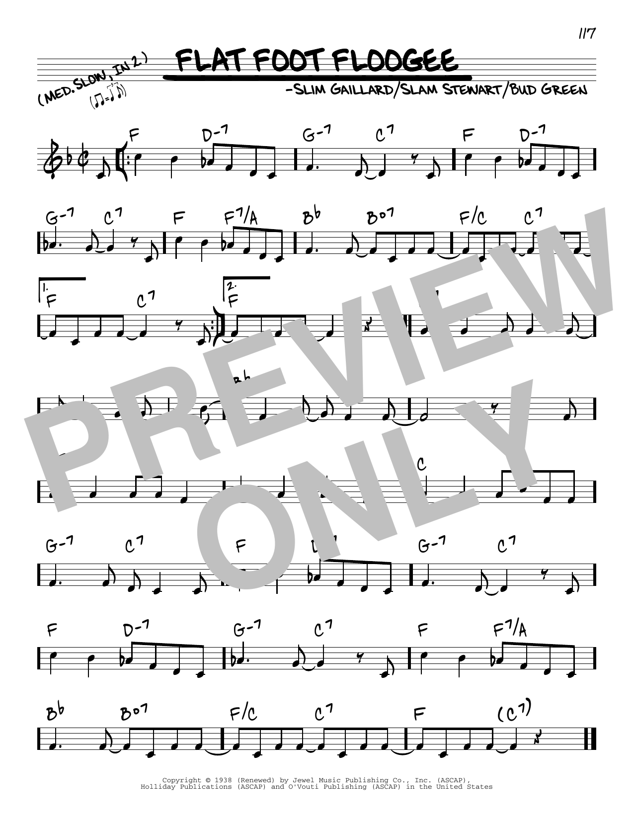 Learn to play Slim Gaillard Flat Foot Floogee sheet music for Real Book – Melody & Chords in minutes. Price: 5.9900$ Slim Gaillard Flat Foot Floogee sheet music notes and chords arranged for Real Book – Melody & Chords