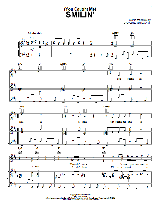 Learn to play Sly & The Family Stone (You Caught Me) Smilin' sheet music for Piano, Vocal & Guitar Chords (Right-Hand Melody) in minutes. Price: 7.8900$ Sly & The Family Stone (You Caught Me) Smilin' sheet music notes and chords arranged for Piano, Vocal & Guitar Chords (Right-Hand Melody)