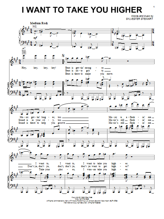 Learn to play Sly & The Family Stone I Want To Take You Higher sheet music for Bass Guitar Tab in minutes. Price: 7.8900$ Sly & The Family Stone I Want To Take You Higher sheet music notes and chords arranged for Bass Guitar Tab