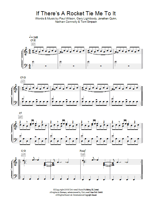 Snow Patrol If There's A Rocket Tie Me To It sheet music notes and chords arranged for Piano, Vocal & Guitar Chords
