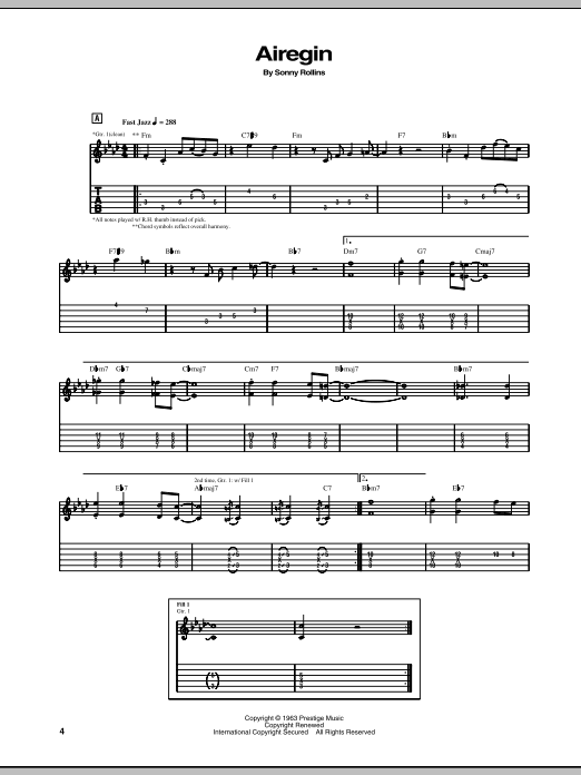 Learn to play Sonny Rollins Airegin sheet music for Tenor Sax Transcription in minutes. Price: 6.9900$ Sonny Rollins Airegin sheet music notes and chords arranged for Tenor Sax Transcription