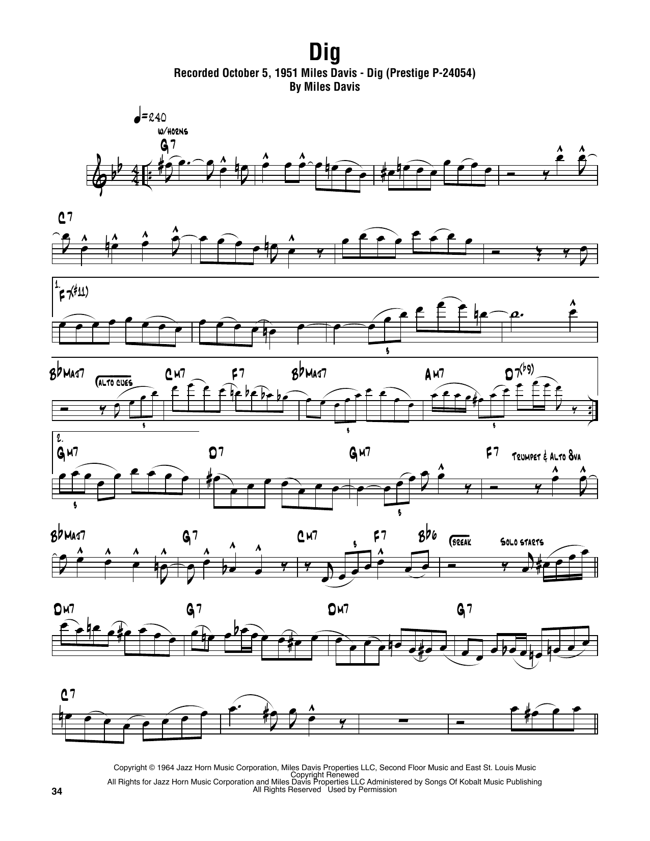 Learn to play Sonny Rollins Dig sheet music for Tenor Sax Transcription in minutes. Price: 6.9900$ Sonny Rollins Dig sheet music notes and chords arranged for Tenor Sax Transcription