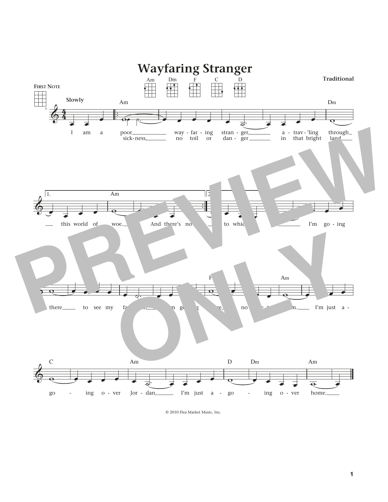 Learn to play Southern American Folk Hymn Wayfaring Stranger (from The Daily Ukulele) (arr. Liz and Jim Beloff) sheet music for Ukulele in minutes. Price: 5.9900$ Southern American Folk Hymn Wayfaring Stranger (from The Daily Ukulele) (arr. Liz and Jim Beloff) sheet music notes and chords arranged for Ukulele