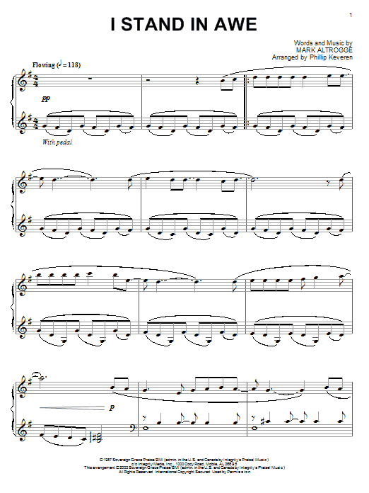 Mark Altrogge I Stand In Awe sheet music notes and chords arranged for Piano Solo