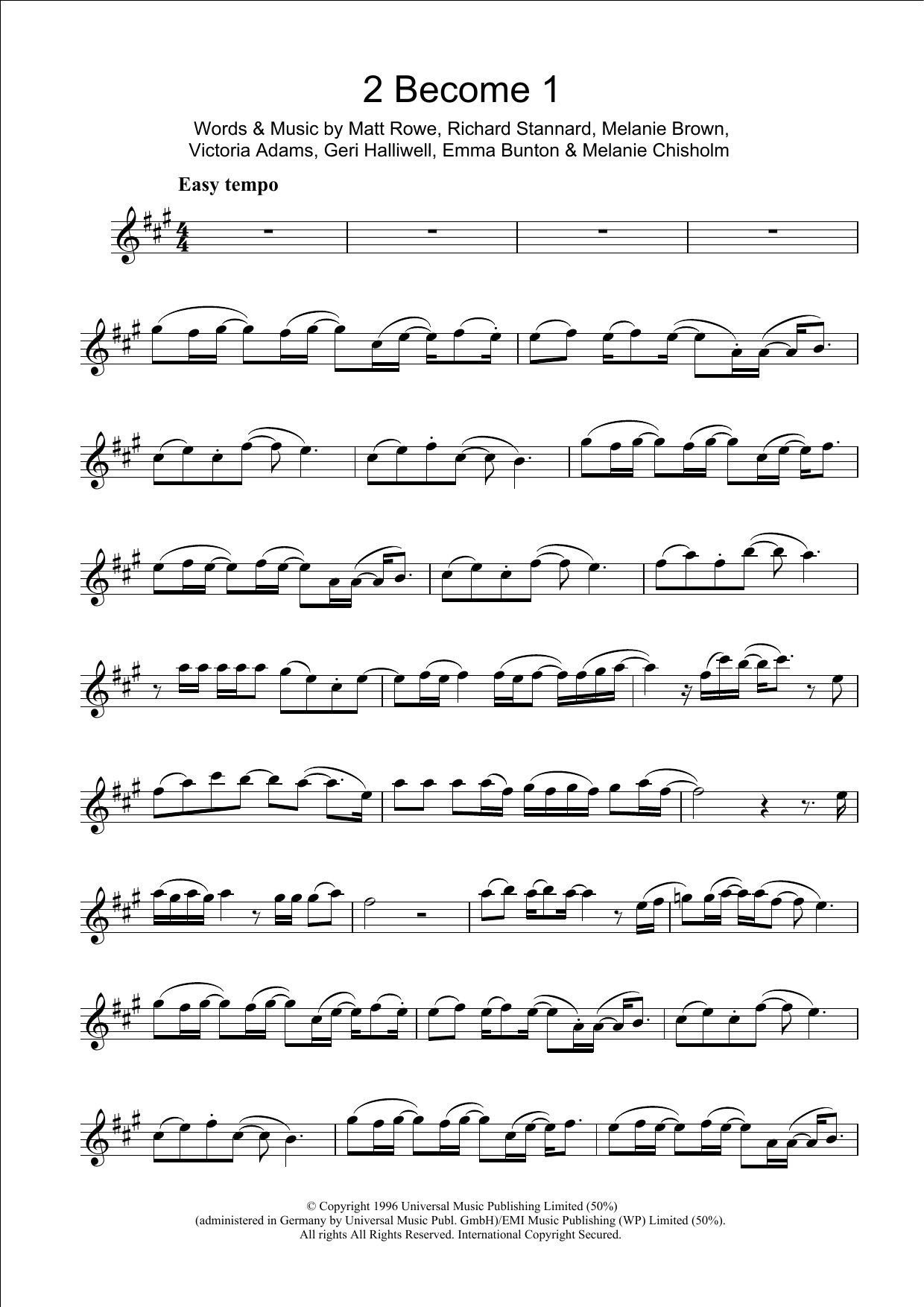 Spice Girls 2 Become 1 sheet music notes and chords. Download Printable PDF.