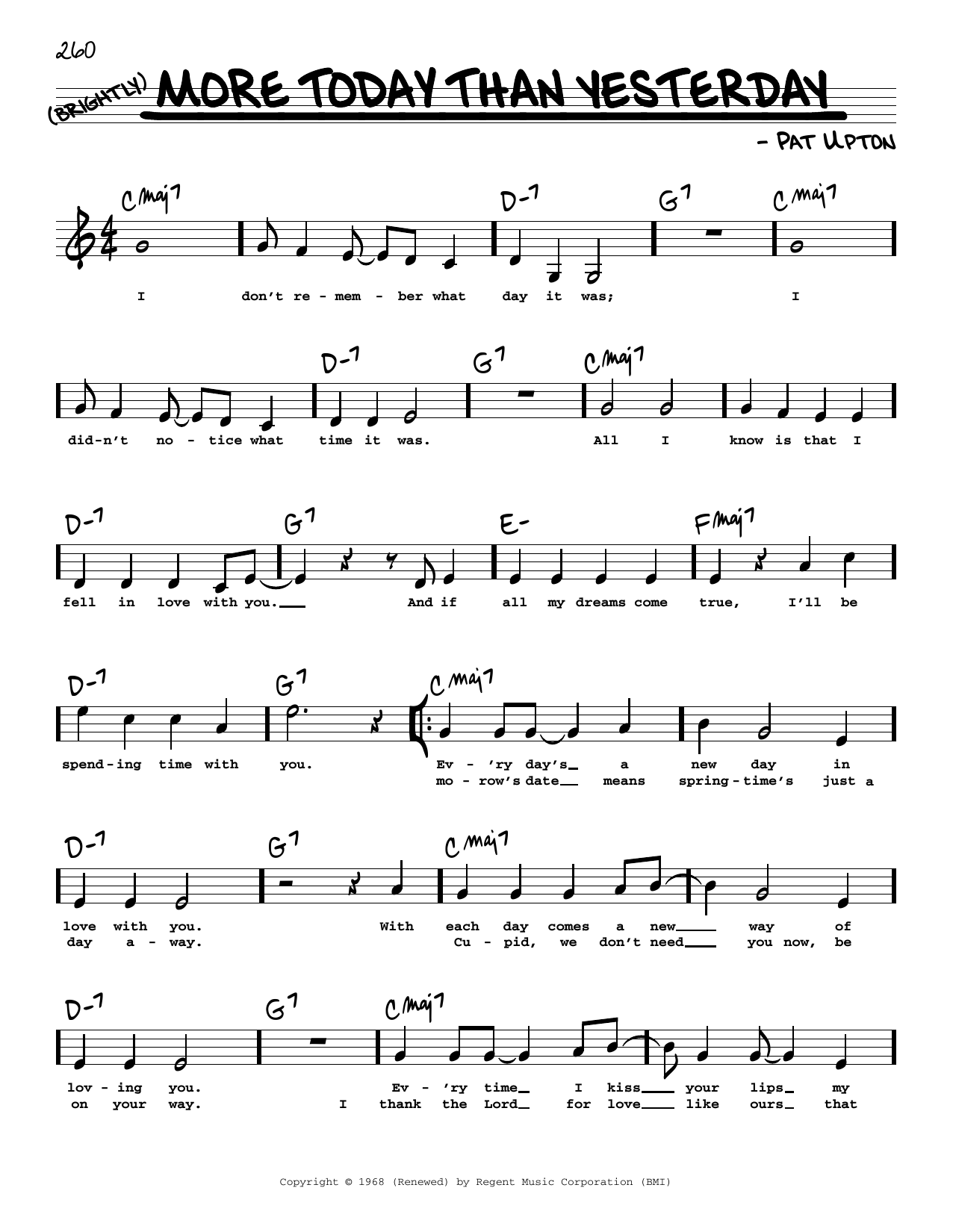 Learn to play Spiral Starecase More Today Than Yesterday (High Voice) sheet music for Real Book – Melody, Lyrics & Chords in minutes. Price: 5.9900$ Spiral Starecase More Today Than Yesterday (High Voice) sheet music notes and chords arranged for Real Book – Melody, Lyrics & Chords