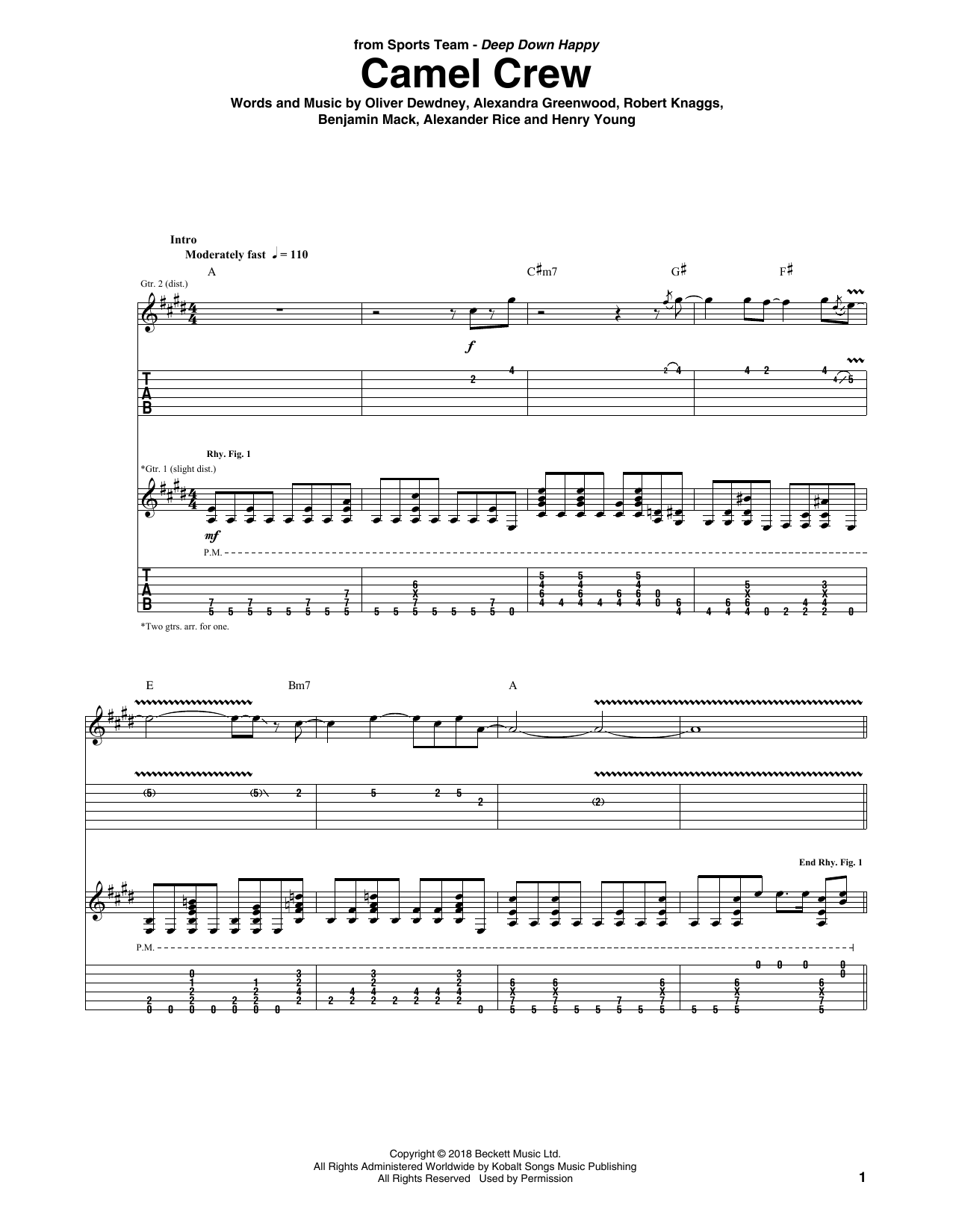 Learn to play Sports Team Camel Crew sheet music for Guitar Tab in minutes. Price: 7.8900$ Sports Team Camel Crew sheet music notes and chords arranged for Guitar Tab