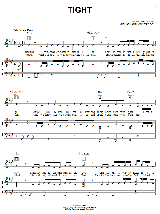 Learn to play Stacie Orrico Tight sheet music for Piano, Vocal & Guitar Chords (Right-Hand Melody) in minutes. Price: 7.8900$ Stacie Orrico Tight sheet music notes and chords arranged for Piano, Vocal & Guitar Chords (Right-Hand Melody)
