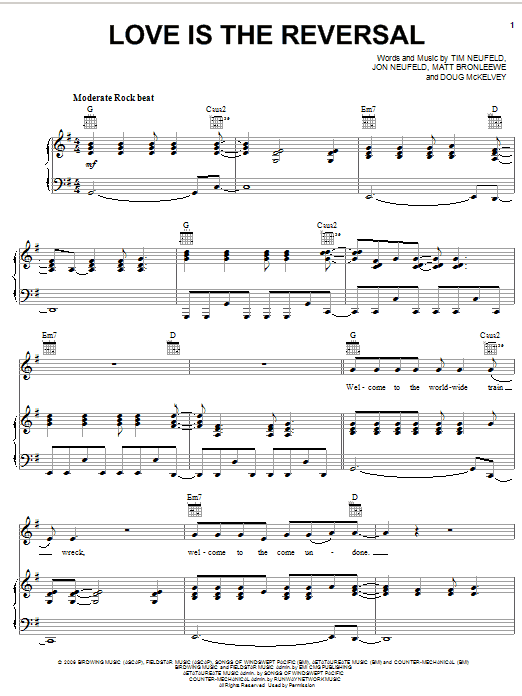 Learn to play Starfield Love Is The Reversal sheet music for Piano, Vocal & Guitar Chords (Right-Hand Melody) in minutes. Price: 7.8900$ Starfield Love Is The Reversal sheet music notes and chords arranged for Piano, Vocal & Guitar Chords (Right-Hand Melody)