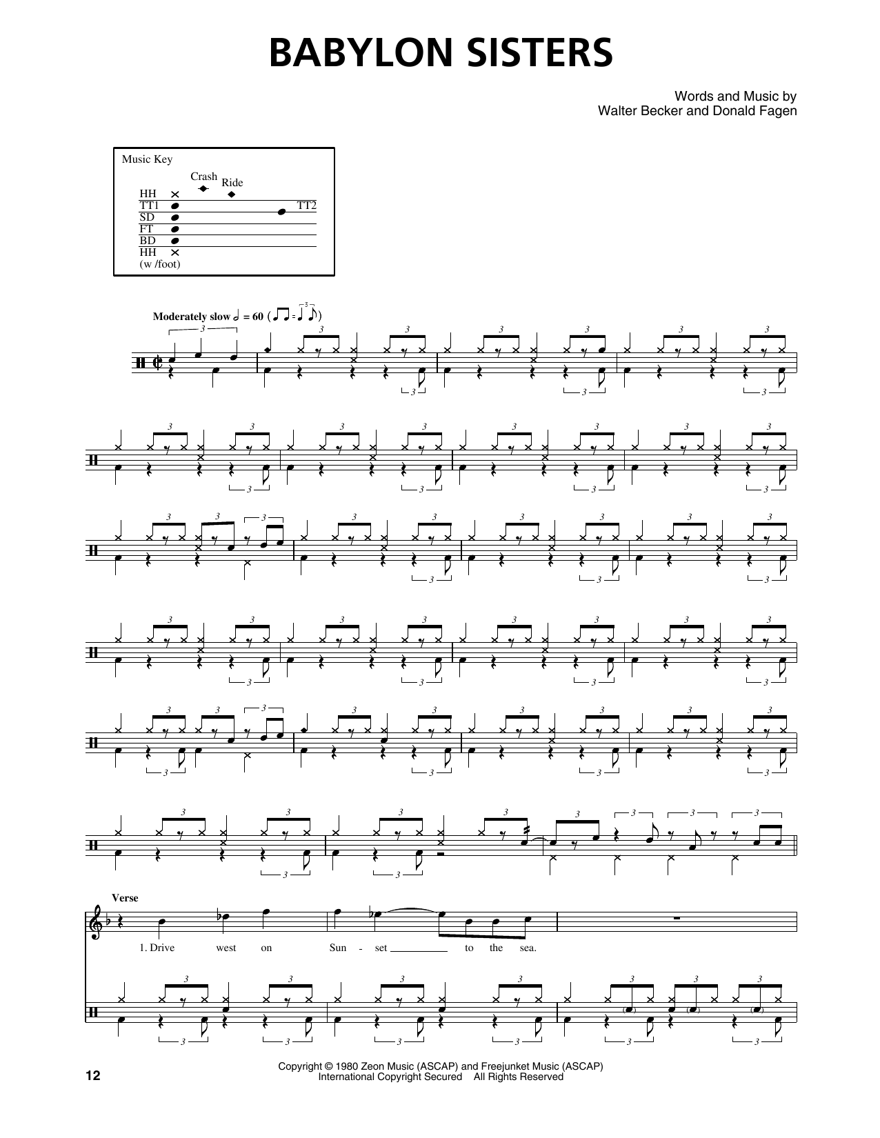 Steely Dan Babylon Sisters sheet music notes and chords. Download Printable PDF.