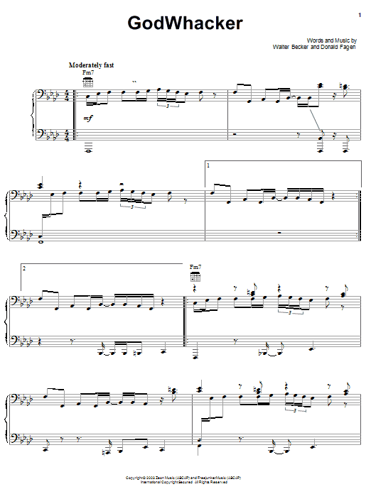 Steely Dan Godwhacker sheet music notes and chords. Download Printable PDF.