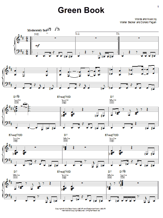 Learn to play Steely Dan Green Book sheet music for Piano, Vocal & Guitar Chords (Right-Hand Melody) in minutes. Price: 7.8900$ Steely Dan Green Book sheet music notes and chords arranged for Piano, Vocal & Guitar Chords (Right-Hand Melody)