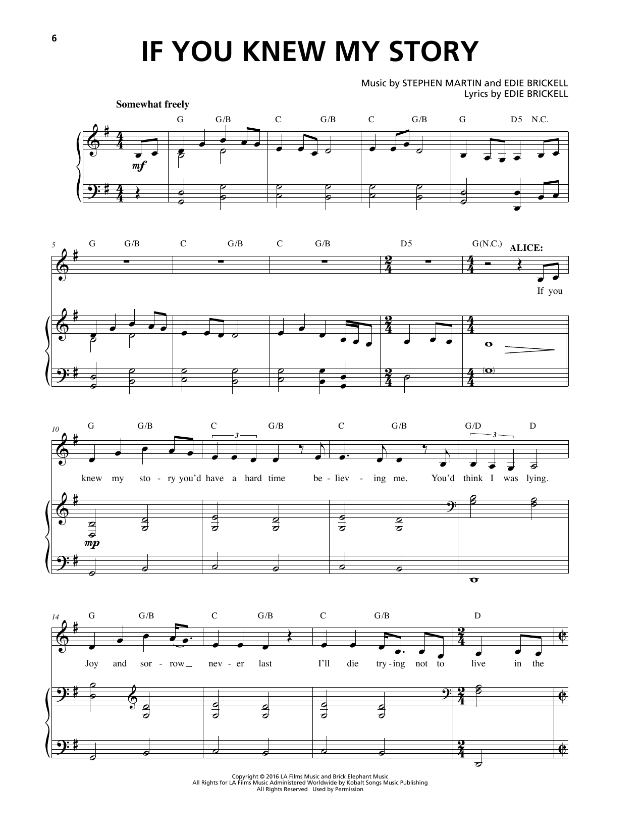 Stephen Martin & Edie Brickell If You Knew My Story sheet music notes and chords. Download Printable PDF.