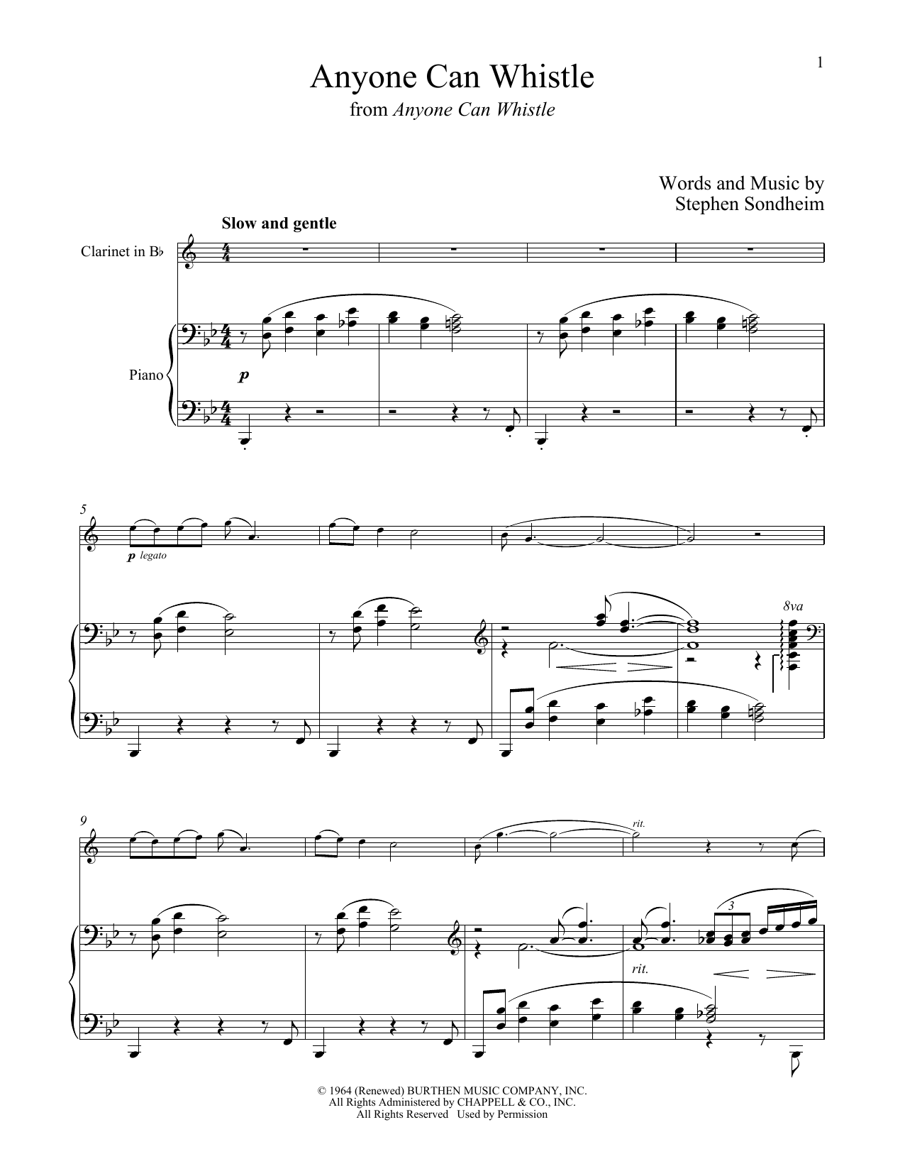 Stephen Sondheim Anyone Can Whistle (from Anyone Can Whistle) sheet music notes and chords. Download Printable PDF.