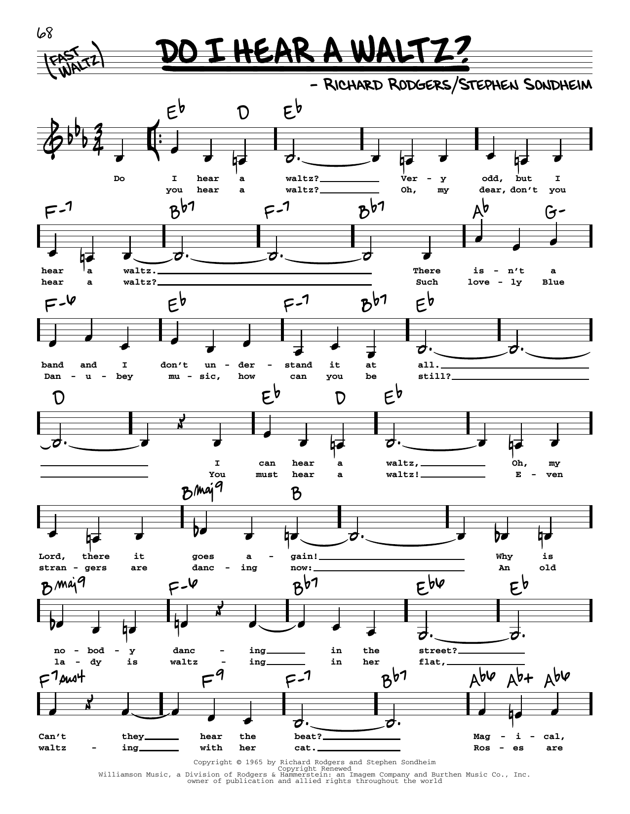 Learn to play Stephen Sondheim Do I Hear A Waltz? (Low Voice) sheet music for Real Book – Melody, Lyrics & Chords in minutes. Price: 5.9900$ Stephen Sondheim Do I Hear A Waltz? (Low Voice) sheet music notes and chords arranged for Real Book – Melody, Lyrics & Chords