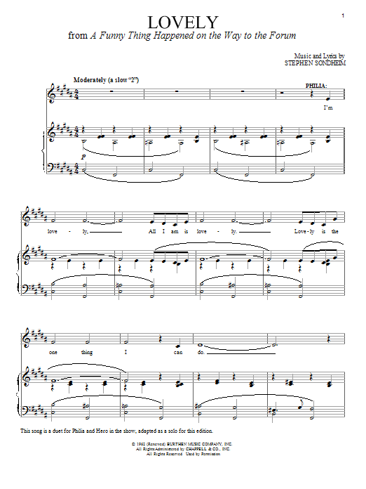 Stephen Sondheim Lovely sheet music notes and chords. Download Printable PDF.