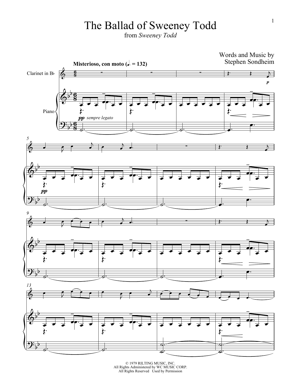 Stephen Sondheim The Ballad Of Sweeney Todd (from Sweeney Todd) sheet music notes and chords. Download Printable PDF.