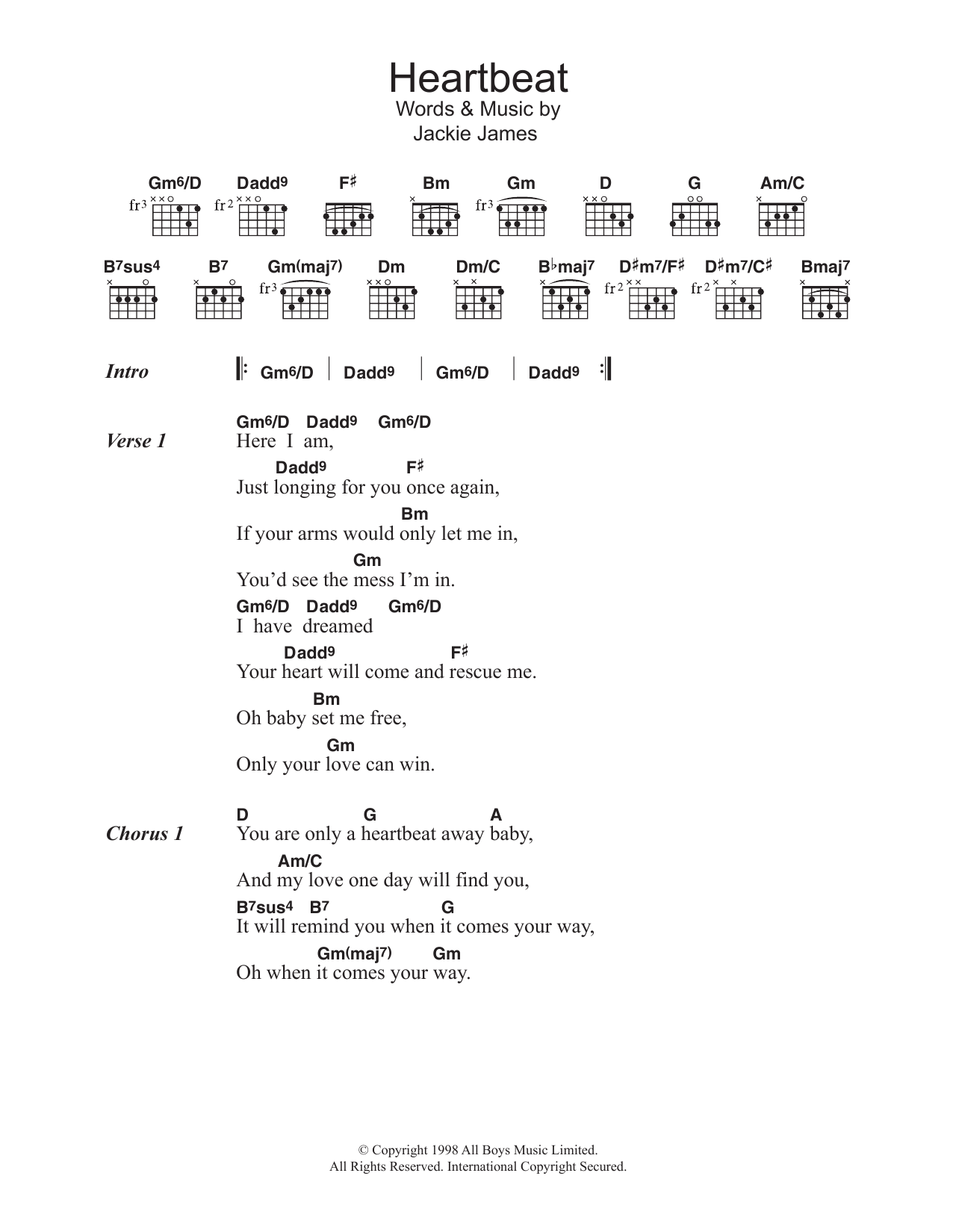 Steps Heartbeat sheet music notes and chords. Download Printable PDF.