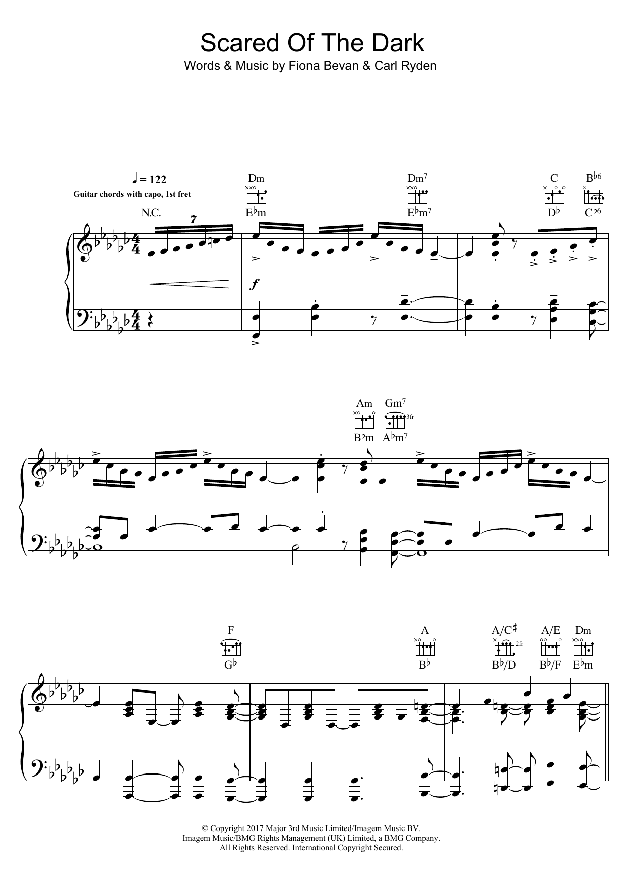 Steps Scared of the Dark sheet music notes and chords. Download Printable PDF.