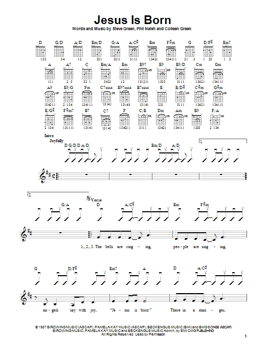 Steve Green Jesus Is Born sheet music notes and chords. Download Printable PDF.