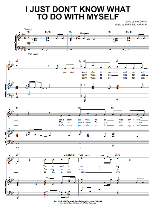 Steve Tyrell I Just Don't Know What To Do With Myself sheet music notes and chords. Download Printable PDF.