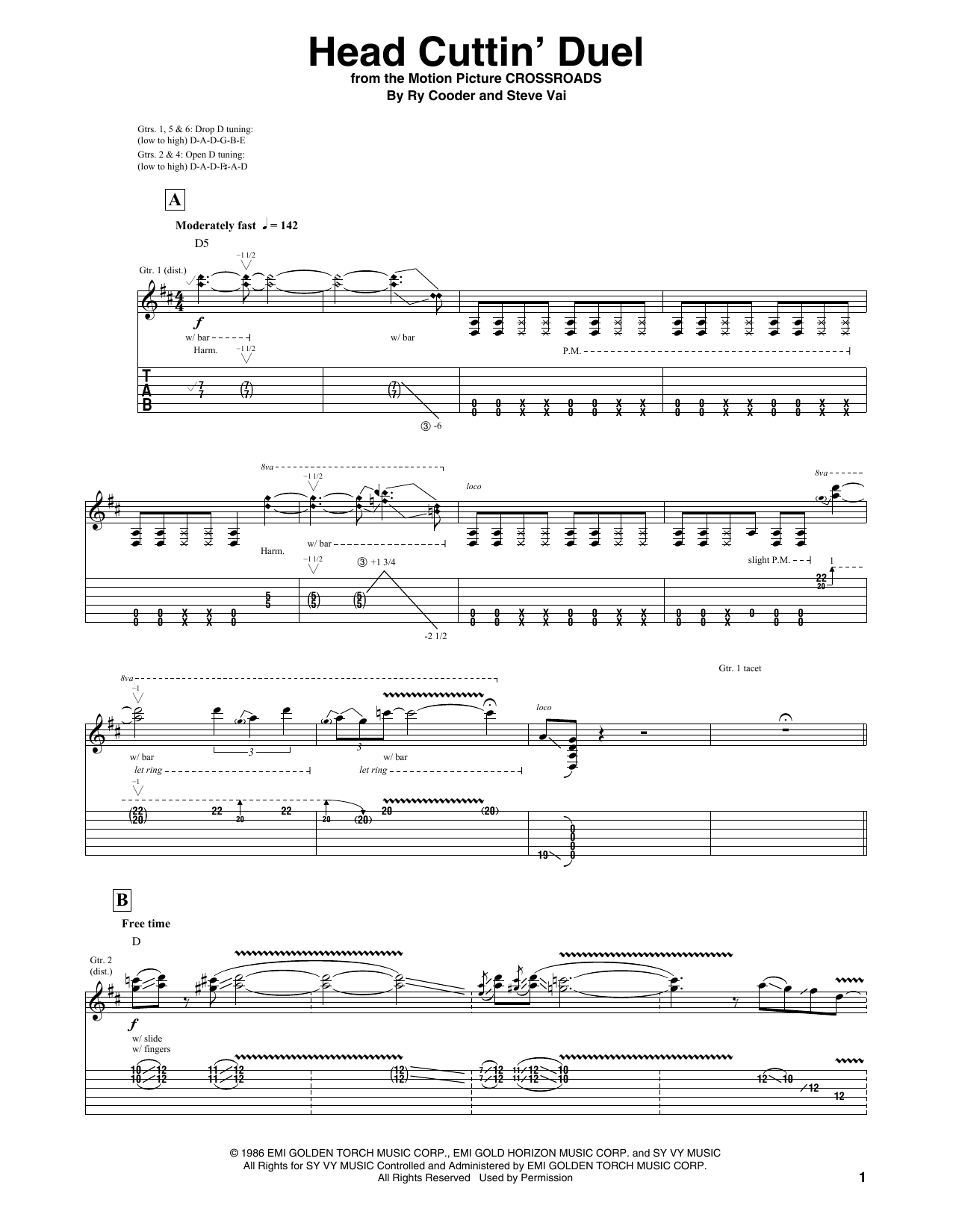 Learn to play Steve Vai Head Cuttin' Duel sheet music for Guitar Tab in minutes. Price: 7.8900$ Steve Vai Head Cuttin' Duel sheet music notes and chords arranged for Guitar Tab