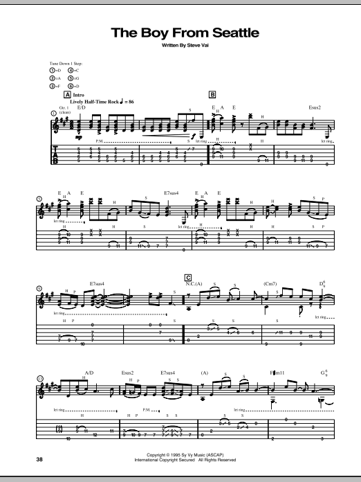 Learn to play Steve Vai The Boy From Seattle sheet music for Guitar Tab in minutes. Price: 7.8900$ Steve Vai The Boy From Seattle sheet music notes and chords arranged for Guitar Tab