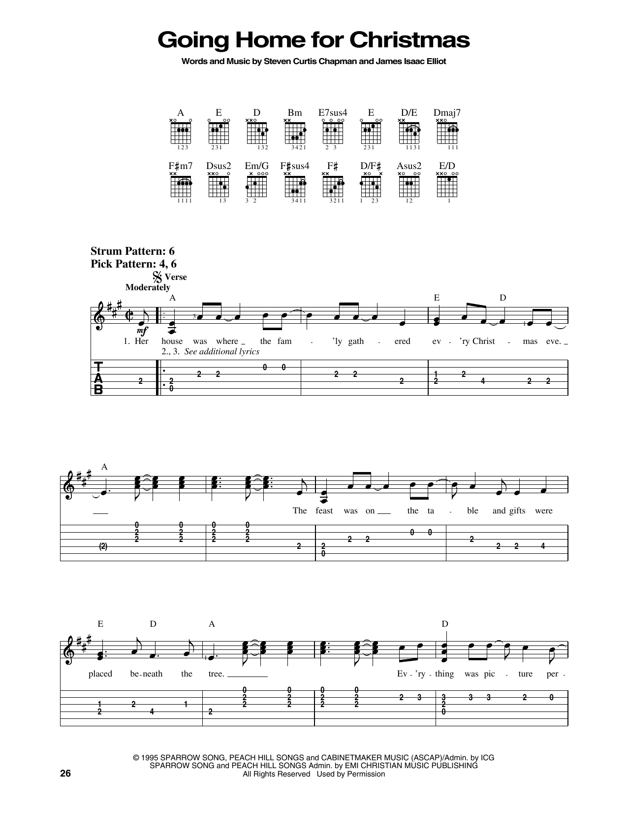 Steven Curtis Chapman Going Home For Christmas sheet music notes and chords. Download Printable PDF.