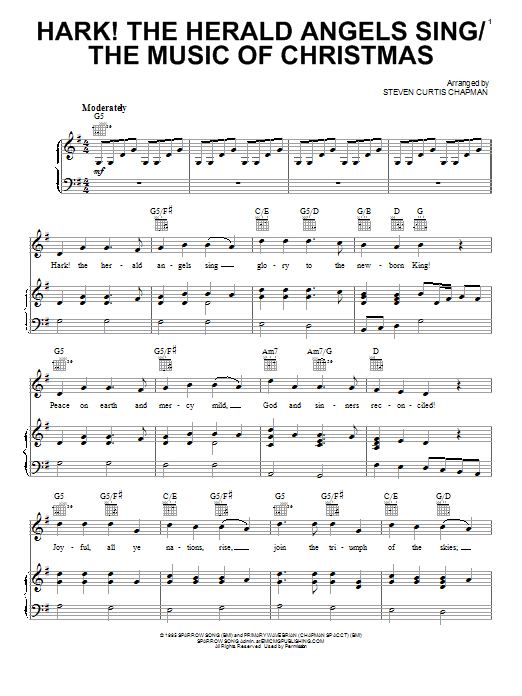 Steven Curtis Chapman Hark! The Herald Angels Sing / The Music Of Christmas sheet music notes and chords. Download Printable PDF.