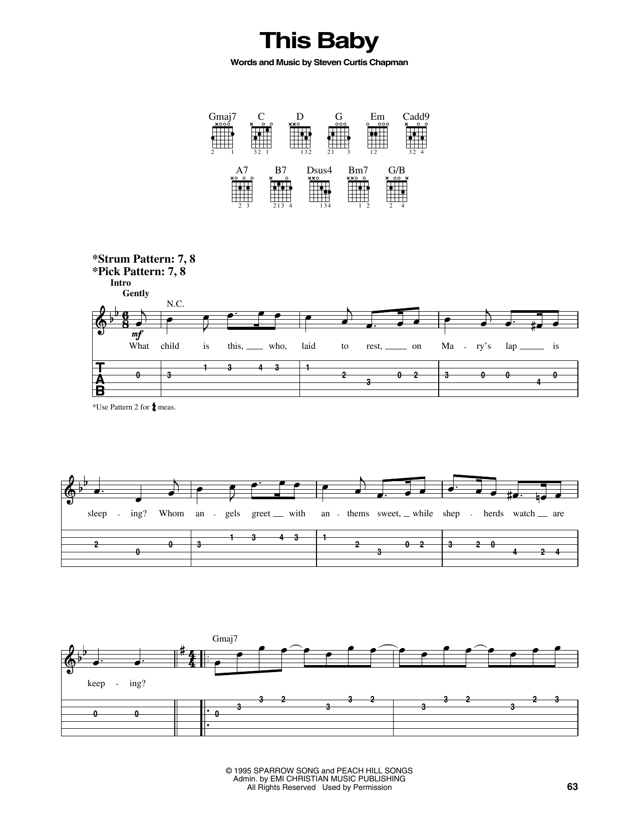 Steven Curtis Chapman This Baby sheet music notes and chords. Download Printable PDF.