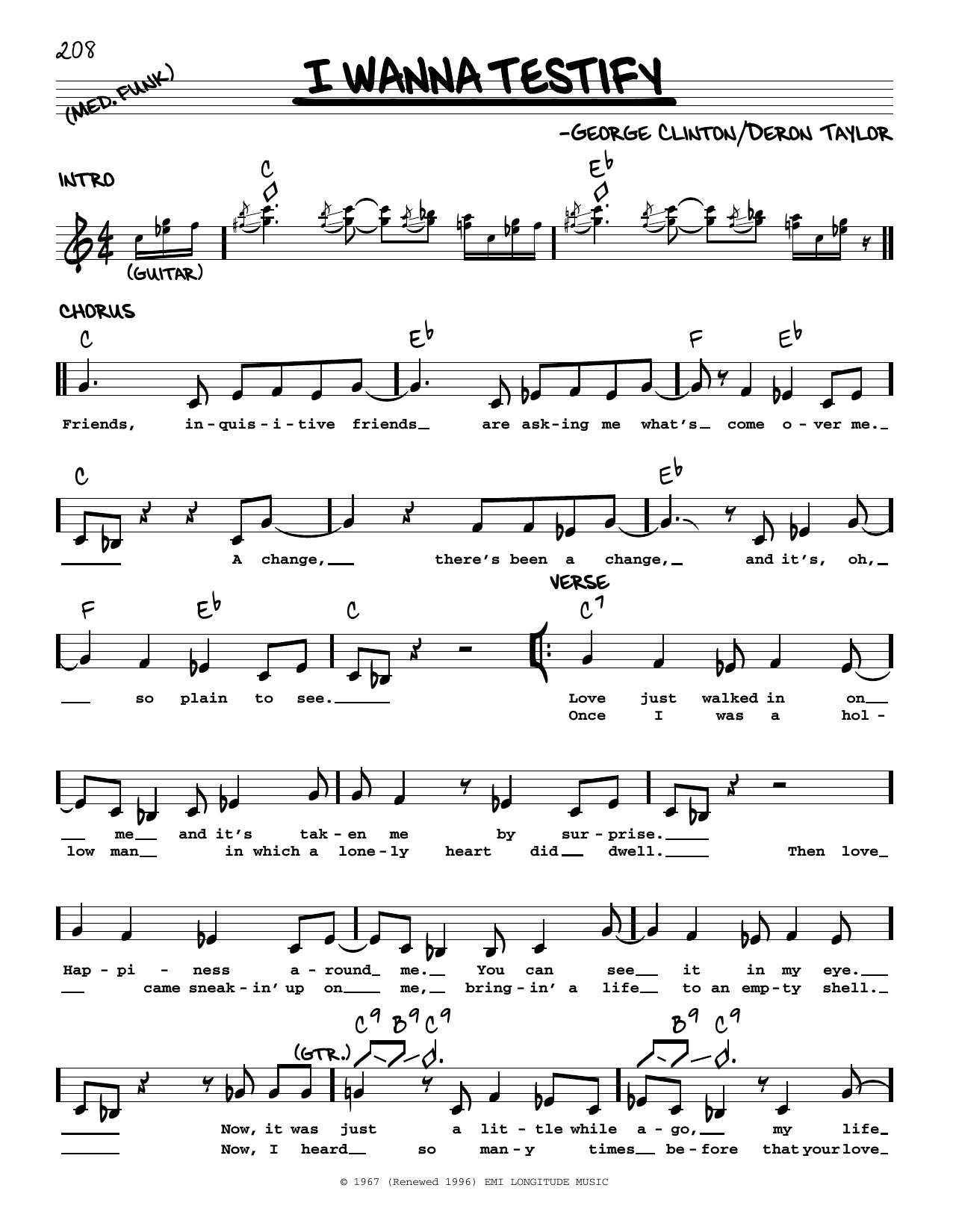 Learn to play Stevie Ray Vaughan I Wanna Testify sheet music for Real Book – Melody & Chords in minutes. Price: 5.9900$ Stevie Ray Vaughan I Wanna Testify sheet music notes and chords arranged for Real Book – Melody & Chords