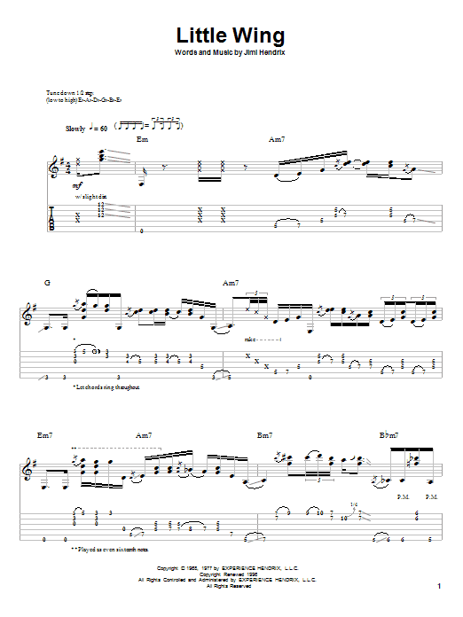 Stevie Ray Vaughan Little Wing sheet music notes and chords. Download Printable PDF.