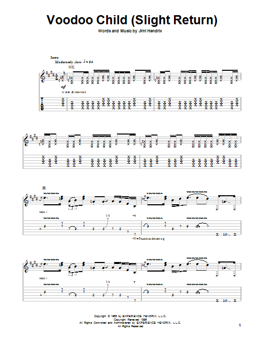 Learn to play Stevie Ray Vaughan Voodoo Child (Slight Return) sheet music for Guitar Tab (Single Guitar) in minutes. Price: 7.8900$ Stevie Ray Vaughan Voodoo Child (Slight Return) sheet music notes and chords arranged for Guitar Tab (Single Guitar)