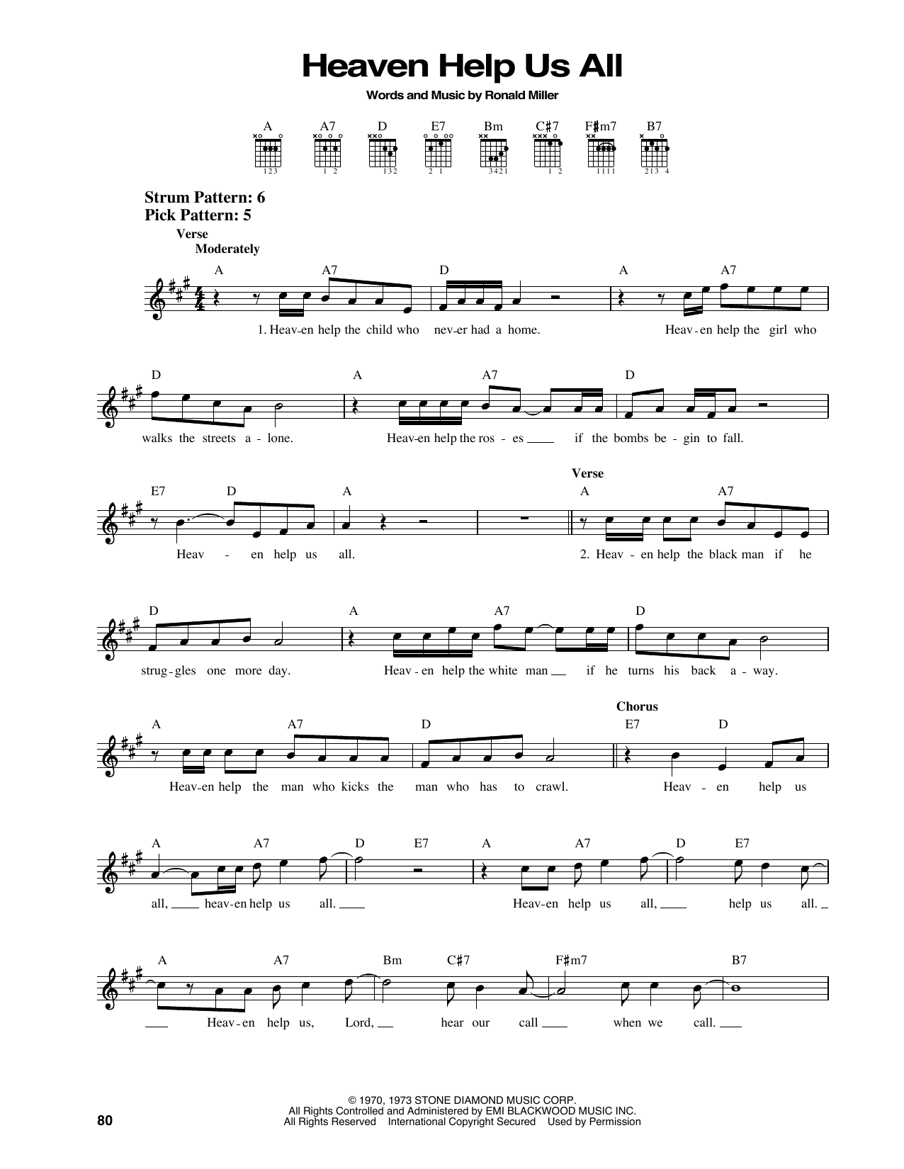 Stevie Wonder Heaven Help Us All sheet music notes and chords. Download Printable PDF.