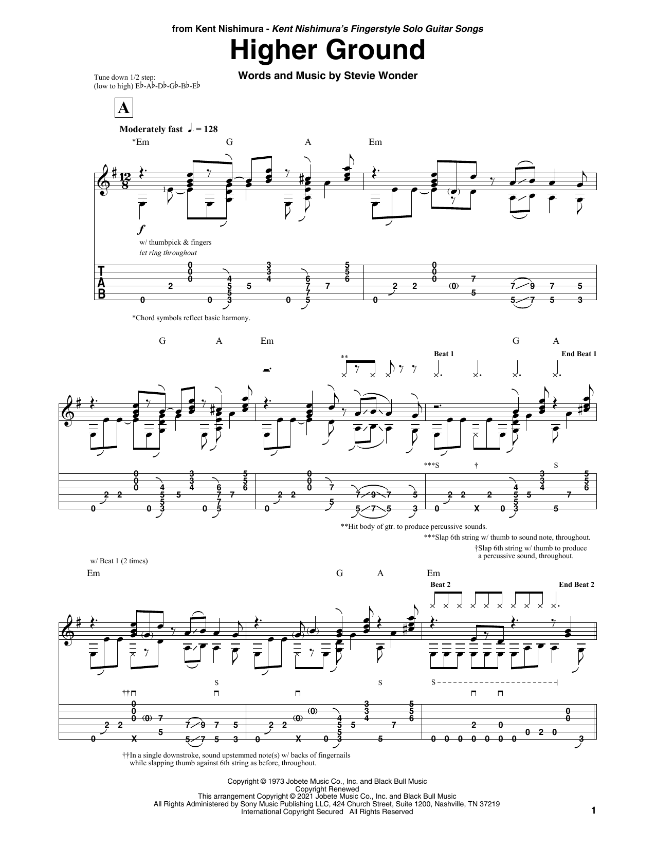 Stevie Wonder Higher Ground (arr. Kent Nishimura) sheet music notes and chords. Download Printable PDF.