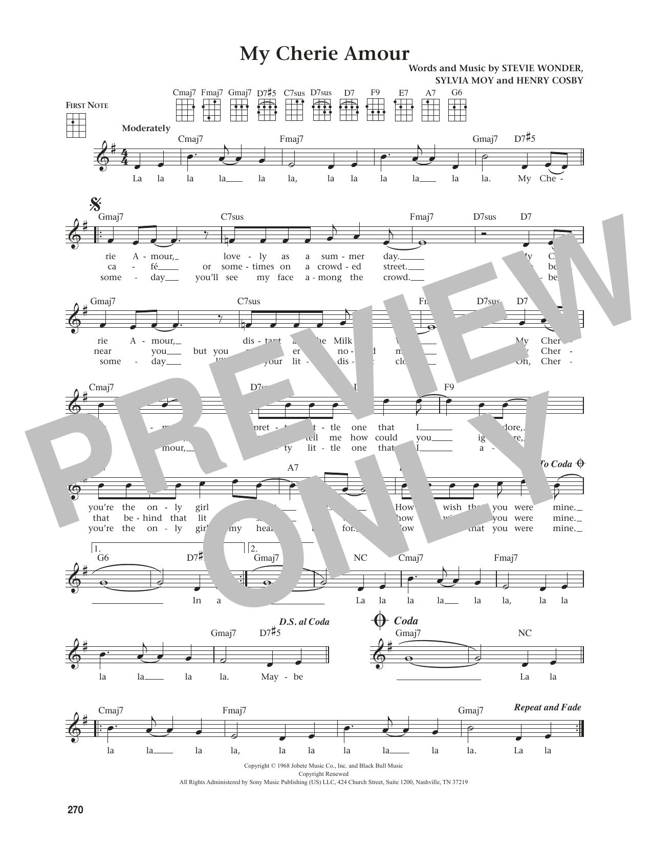 Stevie Wonder My Cherie Amour (from The Daily Ukulele) (arr. Jim Beloff) sheet music notes and chords. Download Printable PDF.