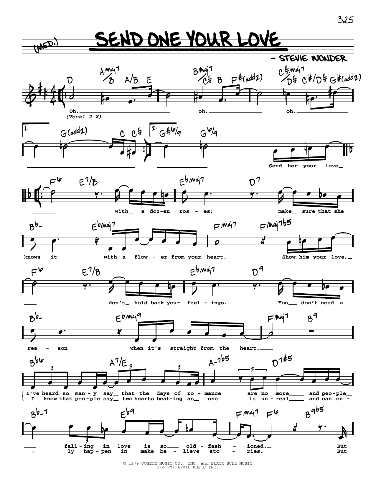 Learn to play Stevie Wonder Send One Your Love (High Voice) sheet music for Real Book – Melody, Lyrics & Chords in minutes. Price: 5.9900$ Stevie Wonder Send One Your Love (High Voice) sheet music notes and chords arranged for Real Book – Melody, Lyrics & Chords