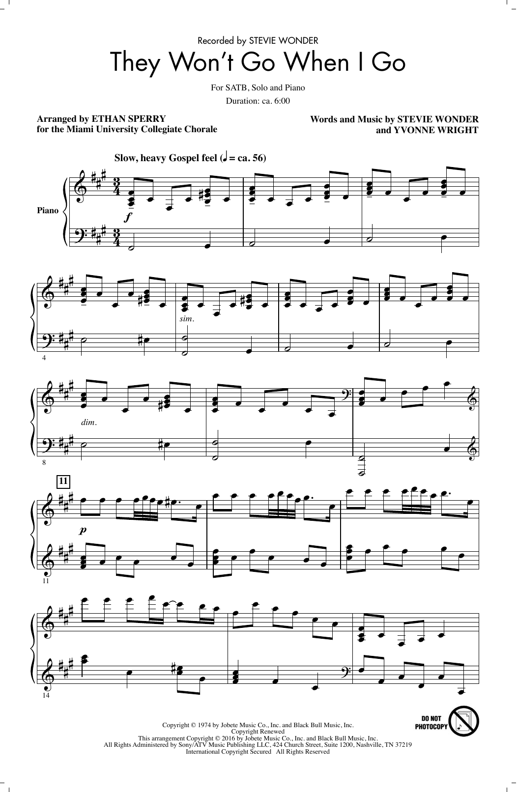 Learn to play Ethan Sperry They Won't Go When I Go sheet music for SATB Choir in minutes. Price: 3.9900$ Ethan Sperry They Won't Go When I Go sheet music notes and chords arranged for SATB Choir