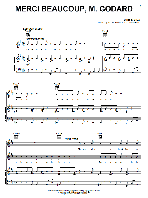 Learn to play Stew Merci Beaucoup, M. Godard sheet music for Piano, Vocal & Guitar Chords (Right-Hand Melody) in minutes. Price: 7.8900$ Stew Merci Beaucoup, M. Godard sheet music notes and chords arranged for Piano, Vocal & Guitar Chords (Right-Hand Melody)