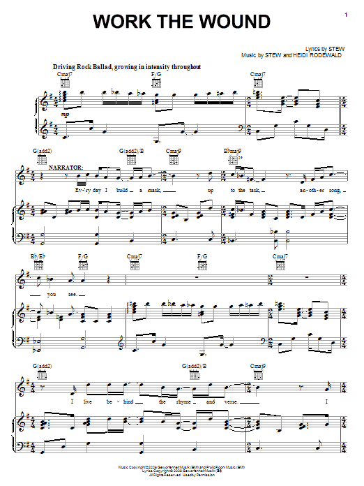 Stew Work The Wound sheet music notes and chords. Download Printable PDF.