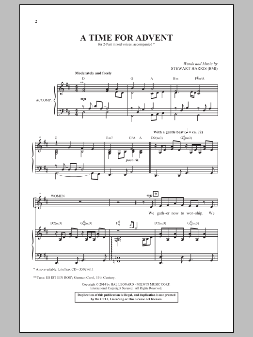 Stewart Harris A Time For Advent sheet music notes and chords. Download Printable PDF.