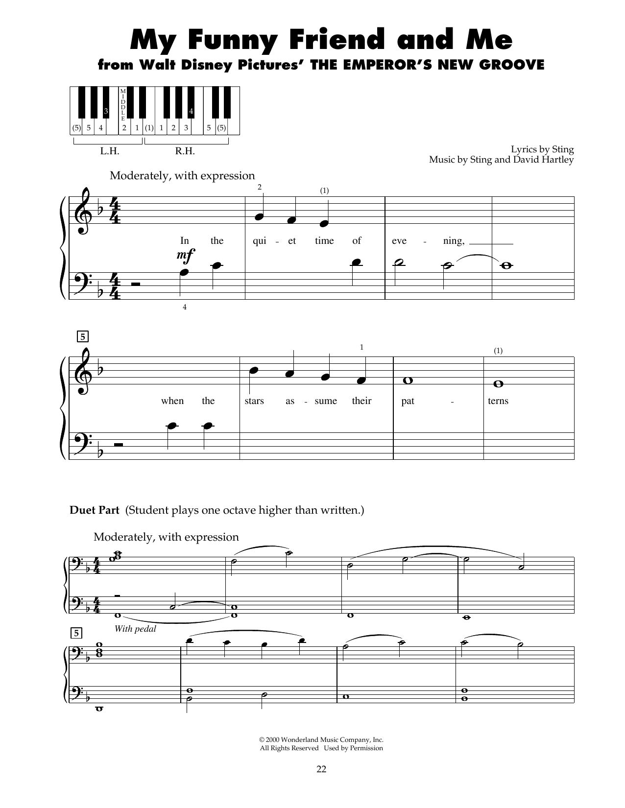 Sting My Funny Friend And Me sheet music notes and chords. Download Printable PDF.