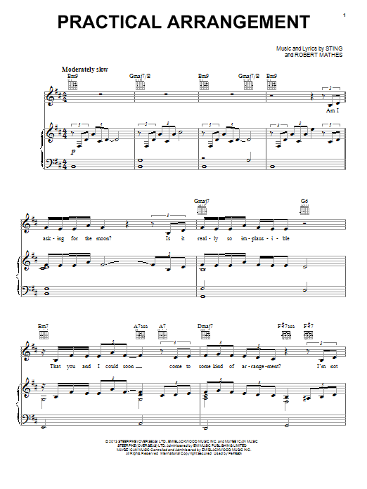 Sting Practical Arrangement sheet music notes and chords. Download Printable PDF.