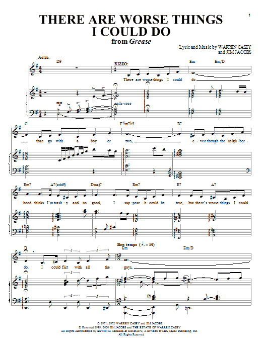 Learn to play Stockard Channing There Are Worse Things I Could Do sheet music for Piano & Vocal in minutes. Price: 7.8900$ Stockard Channing There Are Worse Things I Could Do sheet music notes and chords arranged for Piano & Vocal