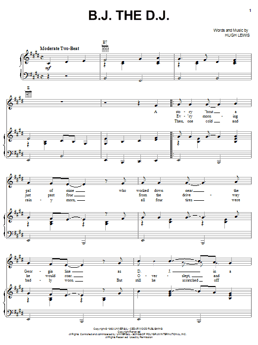 Learn to play Stonewall Jackson B.J. The D.J. sheet music for Piano, Vocal & Guitar Chords (Right-Hand Melody) in minutes. Price: 7.8900$ Stonewall Jackson B.J. The D.J. sheet music notes and chords arranged for Piano, Vocal & Guitar Chords (Right-Hand Melody)