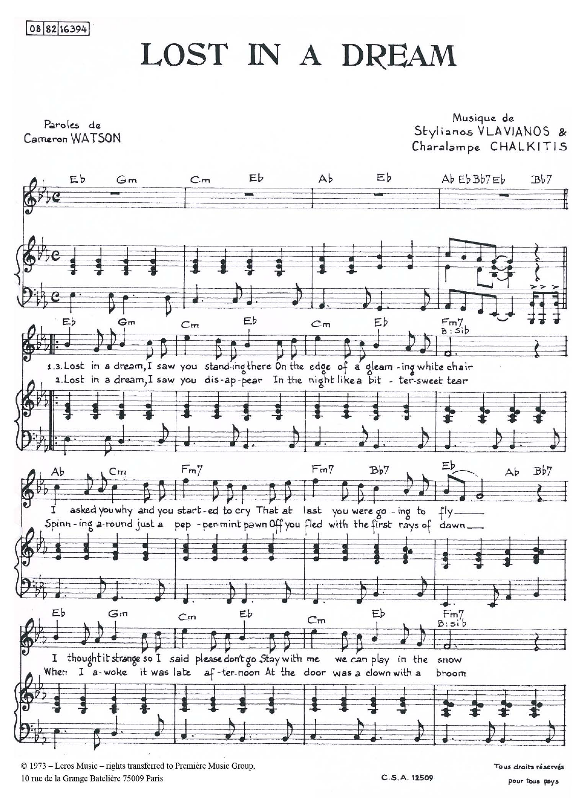 Learn to play Stylianos Vlavianos Lost In A Dream sheet music for Piano, Vocal & Guitar Chords in minutes. Price: 7.8900$ Stylianos Vlavianos Lost In A Dream sheet music notes and chords arranged for Piano, Vocal & Guitar Chords