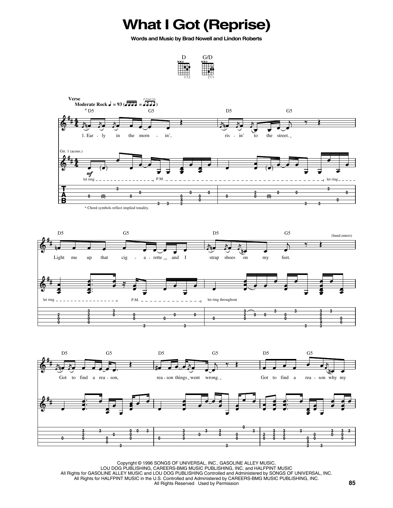 Learn to play Sublime What I Got (Reprise) sheet music for Guitar Tab in minutes. Price: 7.8900$ Sublime What I Got (Reprise) sheet music notes and chords arranged for Guitar Tab